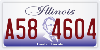 IL license plate A584604
