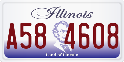 IL license plate A584608