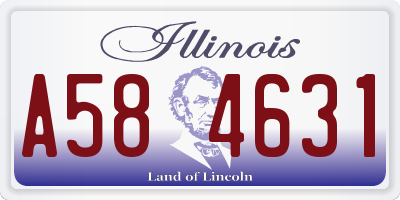 IL license plate A584631