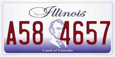 IL license plate A584657