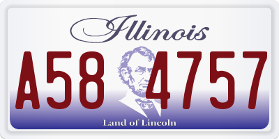 IL license plate A584757