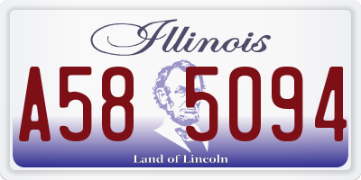 IL license plate A585094