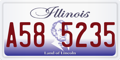 IL license plate A585235