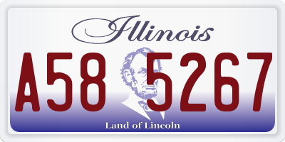IL license plate A585267