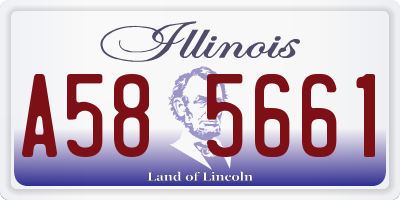 IL license plate A585661