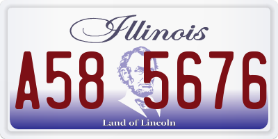 IL license plate A585676