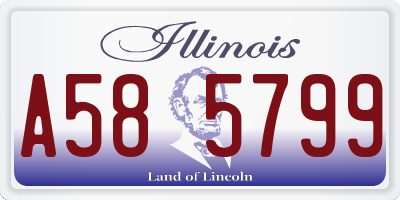 IL license plate A585799
