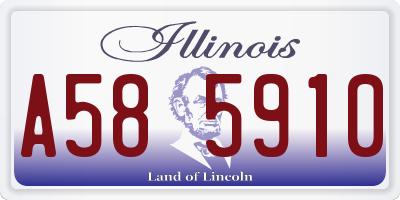 IL license plate A585910