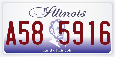 IL license plate A585916