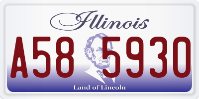 IL license plate A585930