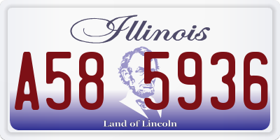 IL license plate A585936