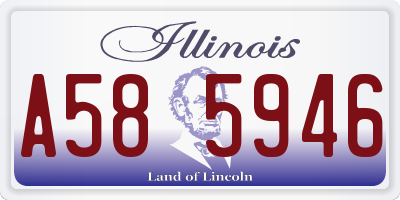 IL license plate A585946