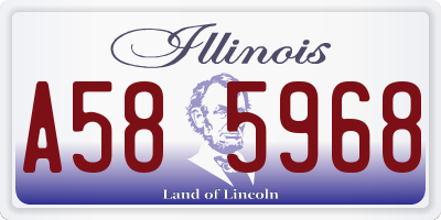 IL license plate A585968