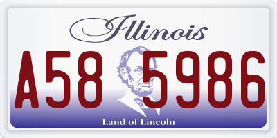 IL license plate A585986