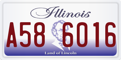 IL license plate A586016