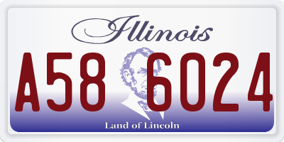 IL license plate A586024