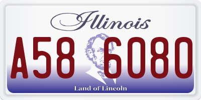 IL license plate A586080