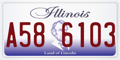 IL license plate A586103