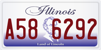 IL license plate A586292