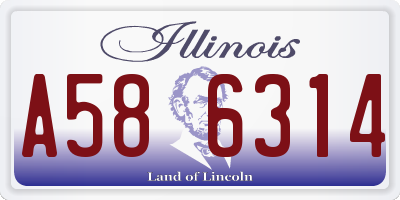 IL license plate A586314