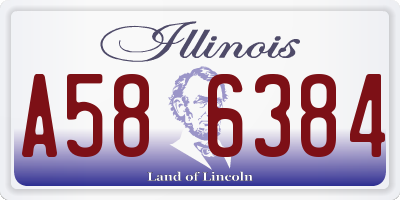 IL license plate A586384
