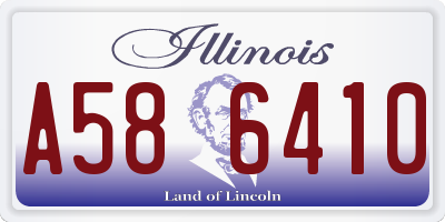 IL license plate A586410