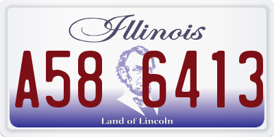 IL license plate A586413
