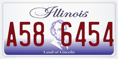 IL license plate A586454