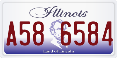 IL license plate A586584