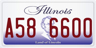 IL license plate A586600