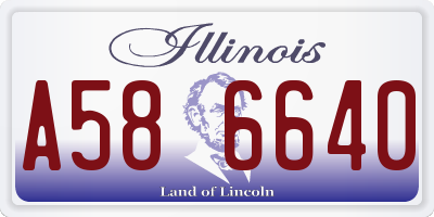 IL license plate A586640