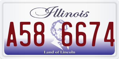 IL license plate A586674