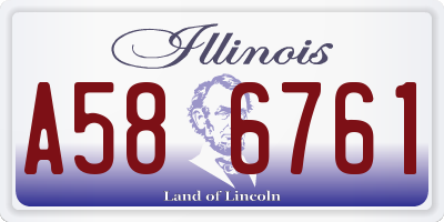 IL license plate A586761
