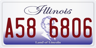 IL license plate A586806