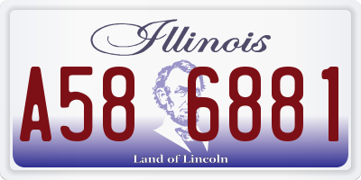 IL license plate A586881