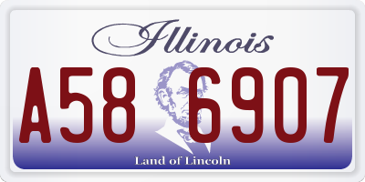 IL license plate A586907