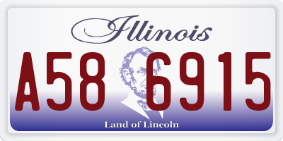 IL license plate A586915