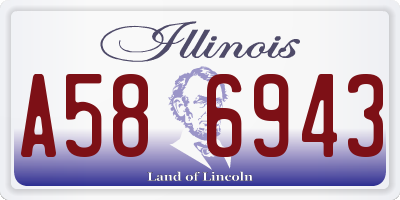 IL license plate A586943