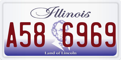 IL license plate A586969