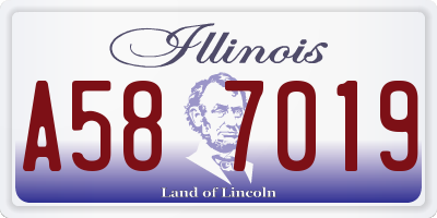 IL license plate A587019