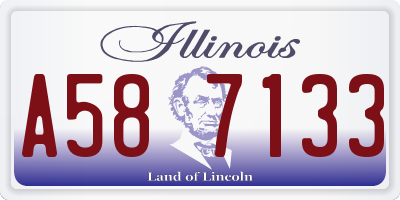 IL license plate A587133
