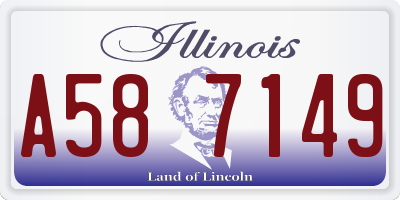 IL license plate A587149