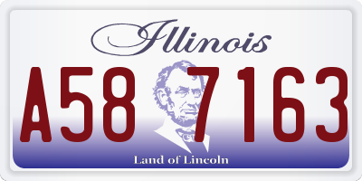 IL license plate A587163