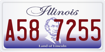 IL license plate A587255