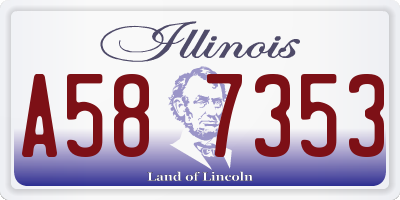 IL license plate A587353