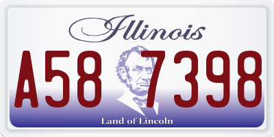 IL license plate A587398