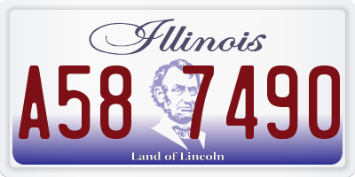 IL license plate A587490
