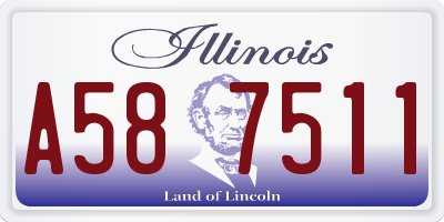IL license plate A587511