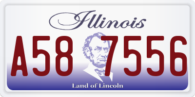 IL license plate A587556