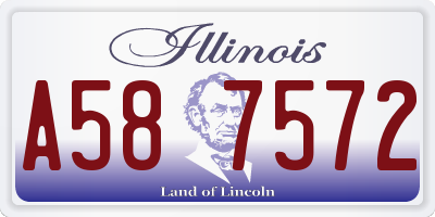 IL license plate A587572